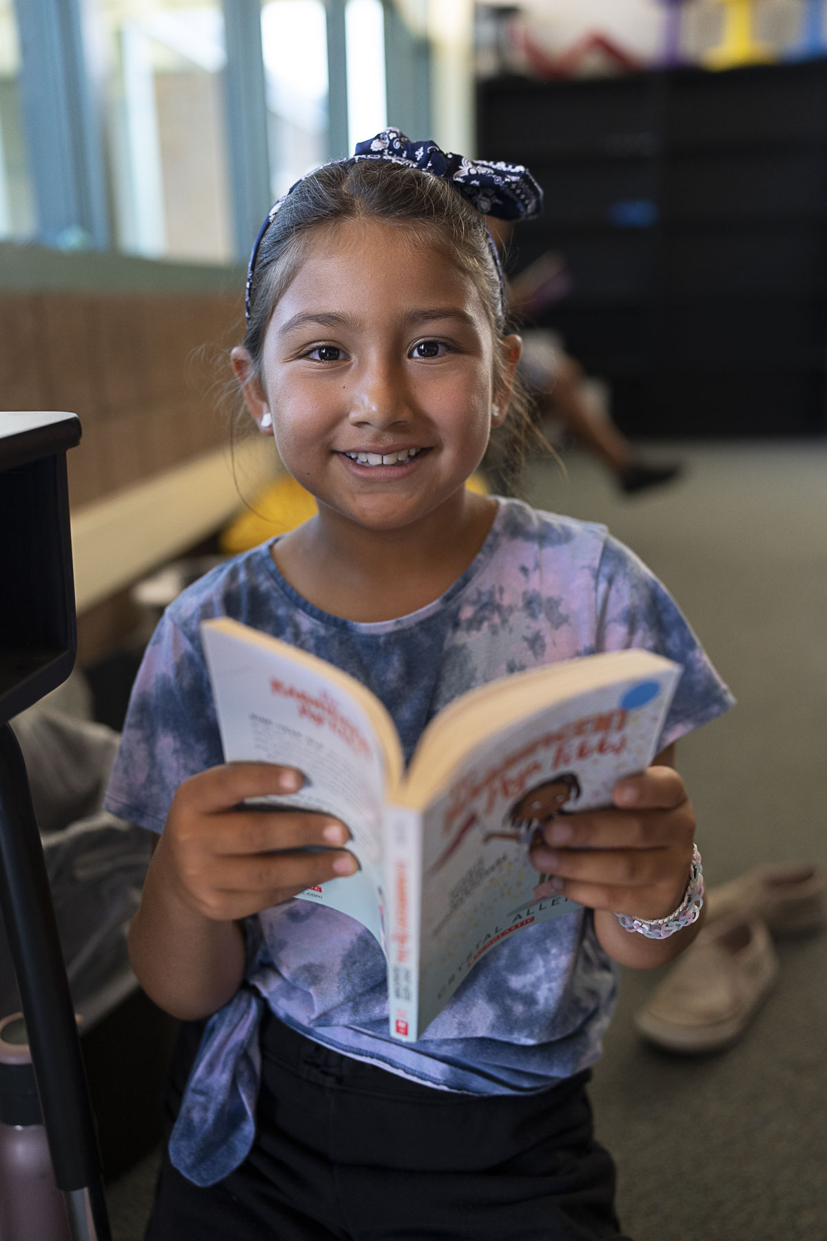 girl reading a book